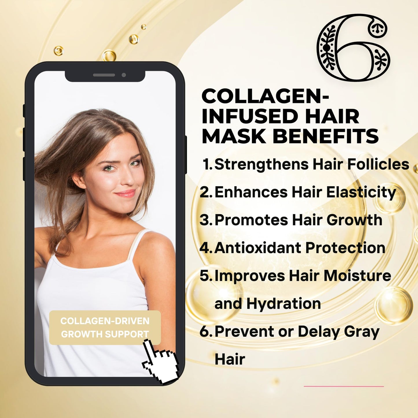 Fadelo Keratin Hair Treatment, Deep Conditioning Hair Mask for Damaged Hair with Collagen & Keratin, Professional Hair Care Solution, 500ml (16.9 Fl Oz)