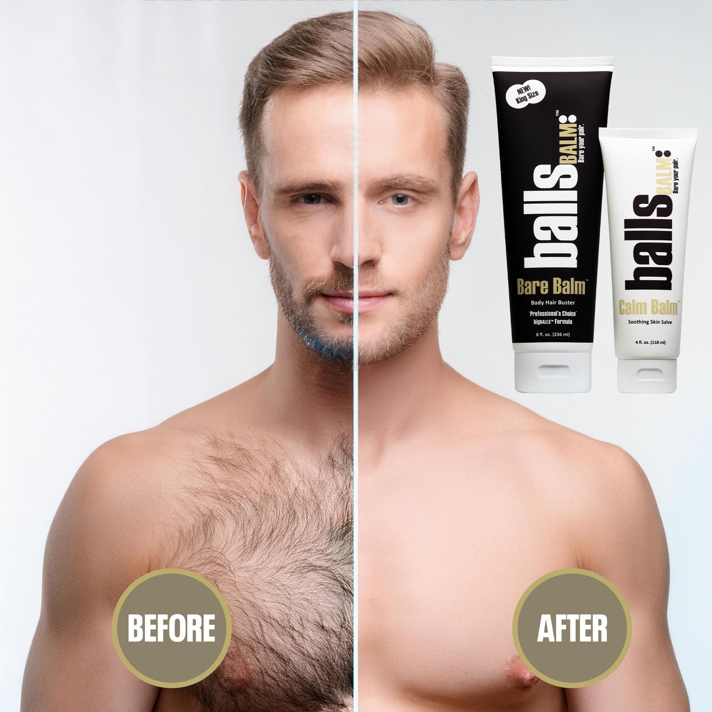 Bare Balm - Body Hair Management Cream (Professional's Choice || Big Balls Formula)