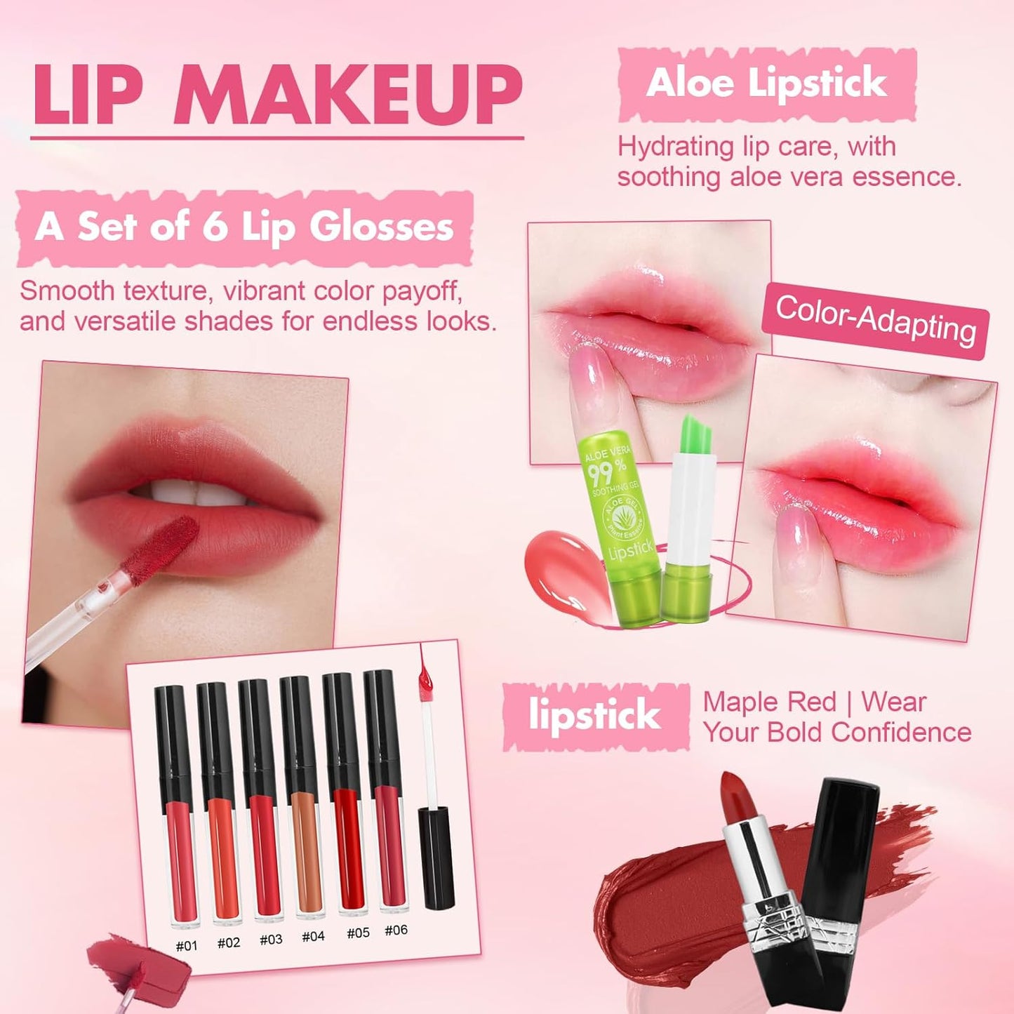 Makeup Kit for Teens | Essential Gift Set with Foundation, Eyeshadow, Lipstick & Brushes - Perfect for Beginners