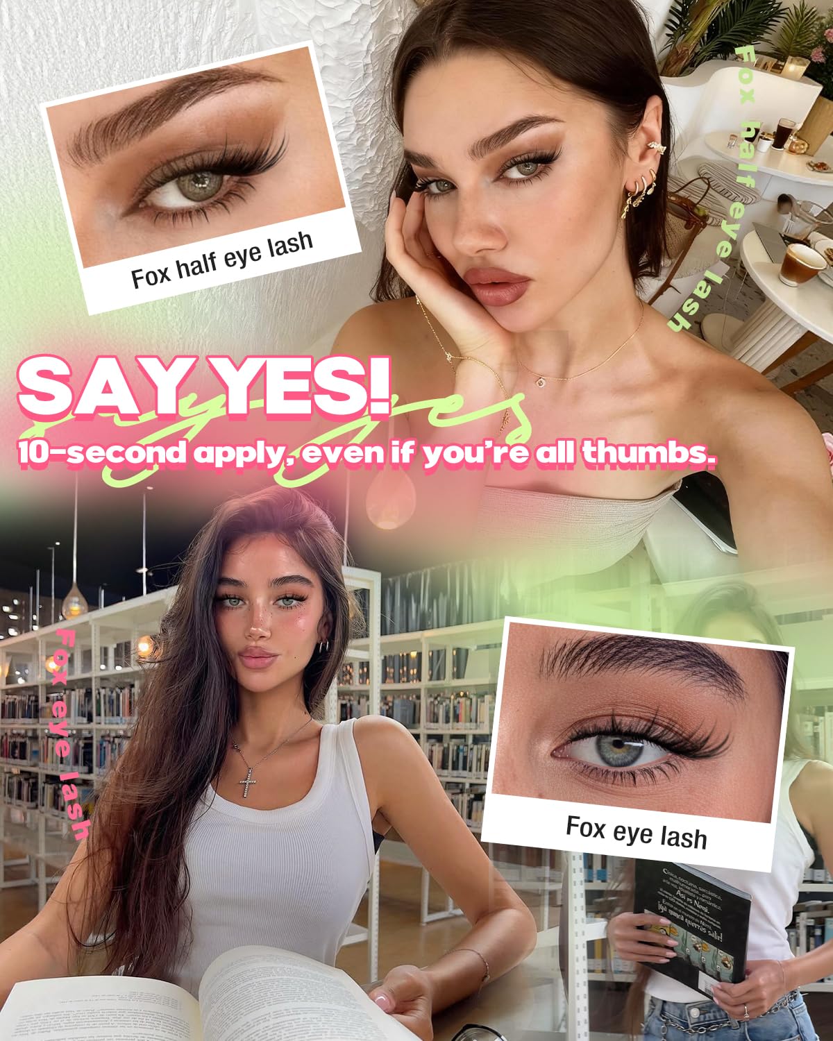 Wispy Lash Clusters - Spiky Eyelash Extensions for Fox Eye Look | 10-18mm Individual Lashes