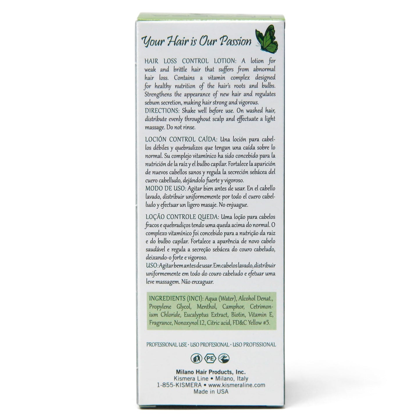 Kismera Hair Loss Lotion & Regenerating Hair Growth Lotion 4oz "Set"