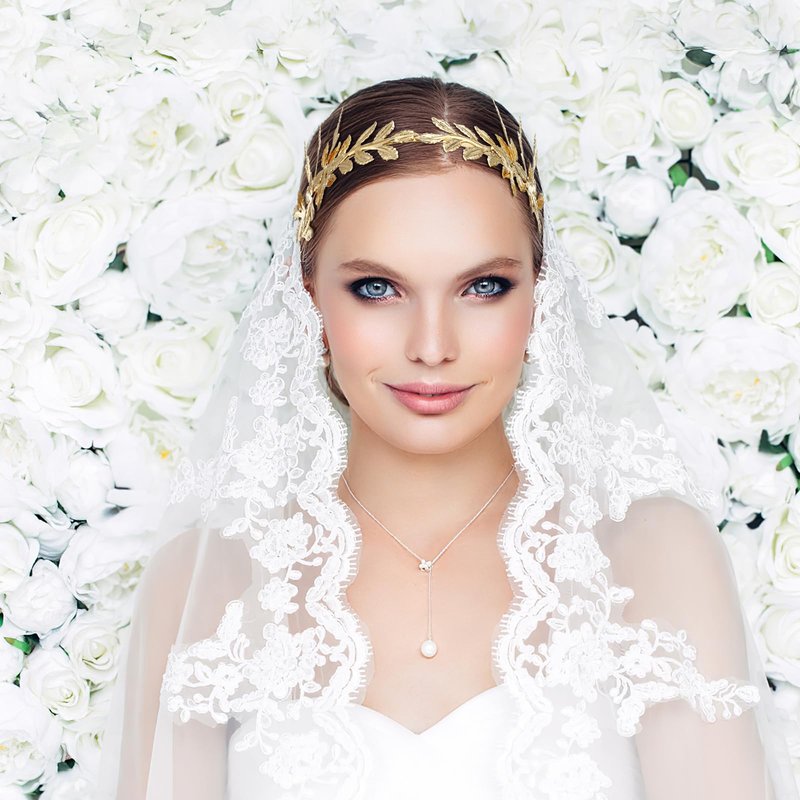 Healeved Golden Leaf Bridal Headband Baroque Tiara Headpiece for Wedding Anniversary Valentine S Day Party Photoshoot