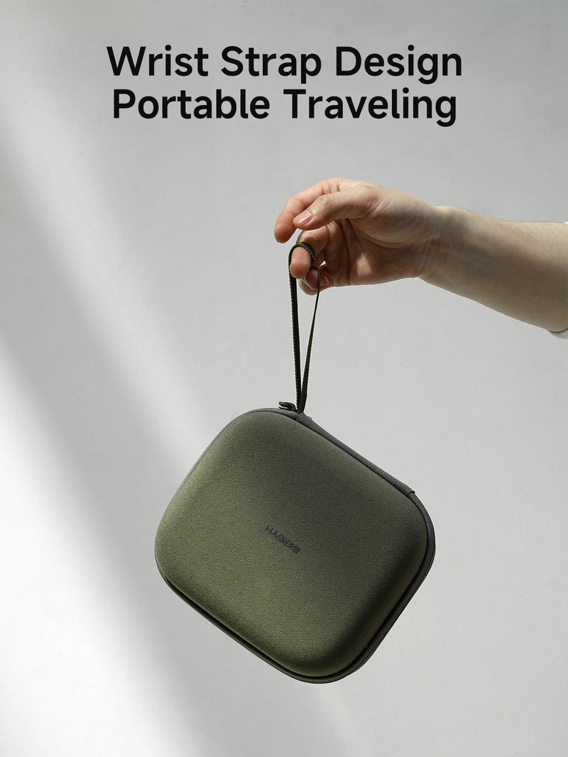 Hagibis Electronic Organizer Travel Case Bag for Mac mini M4/M4 Pro 2024, Portable Carry Case for Cable, Charger, SD Card, Mouse, USB Flash Disk (Green)