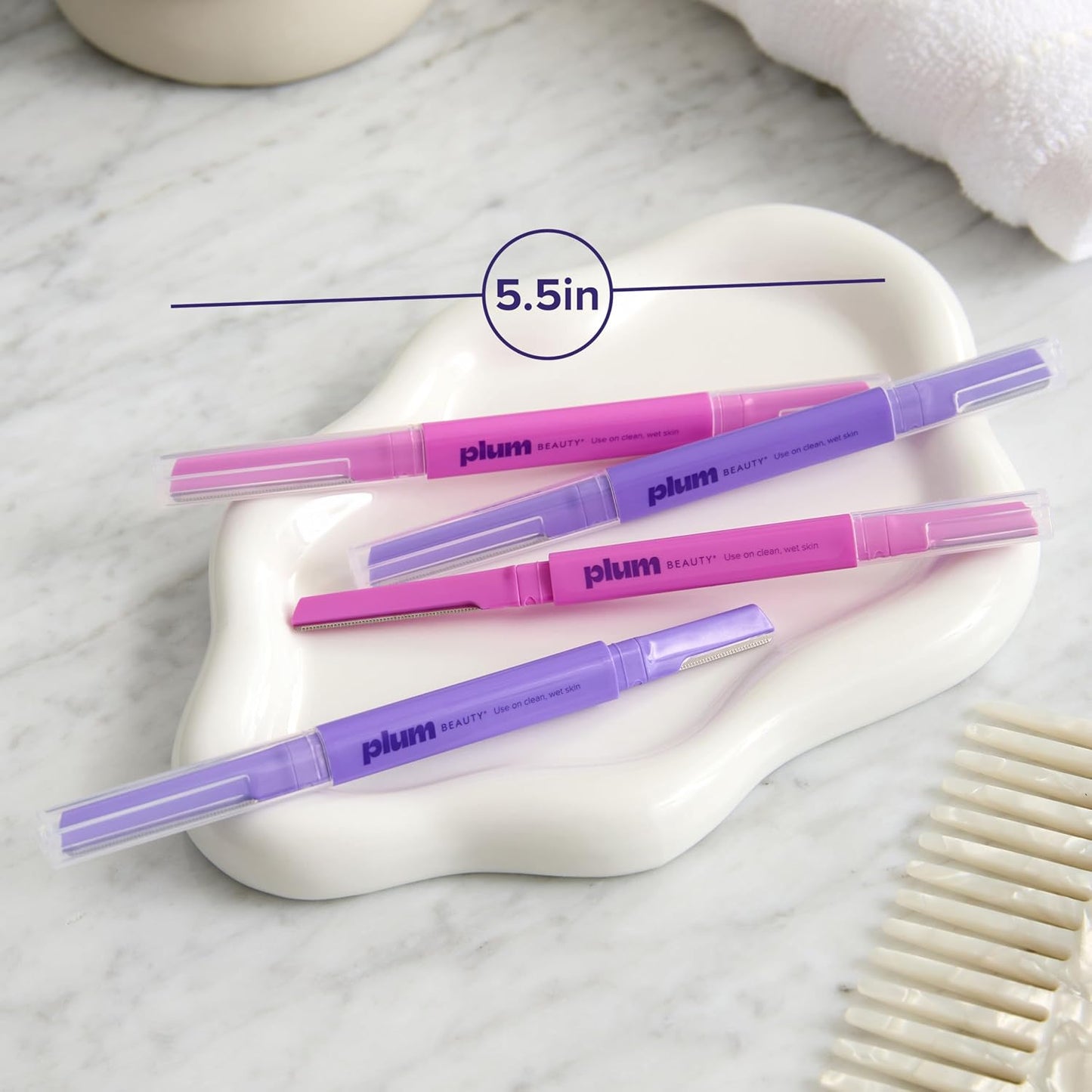 Double-Sided Dermaplaning Razors for Women - Precision Dual-Blade Facial Tool | 4-Pack for Brows, Upper Lip & Cheeks