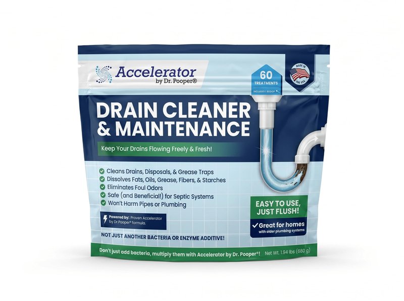 Drain Cleaner & Maintenance - Keeps Drains, Pipes, & Grease Traps Clean and Flowing Smoothly - Eliminates Odors - Non-Toxic & Pesticide-Free - Septic-Friendly - Made in USA