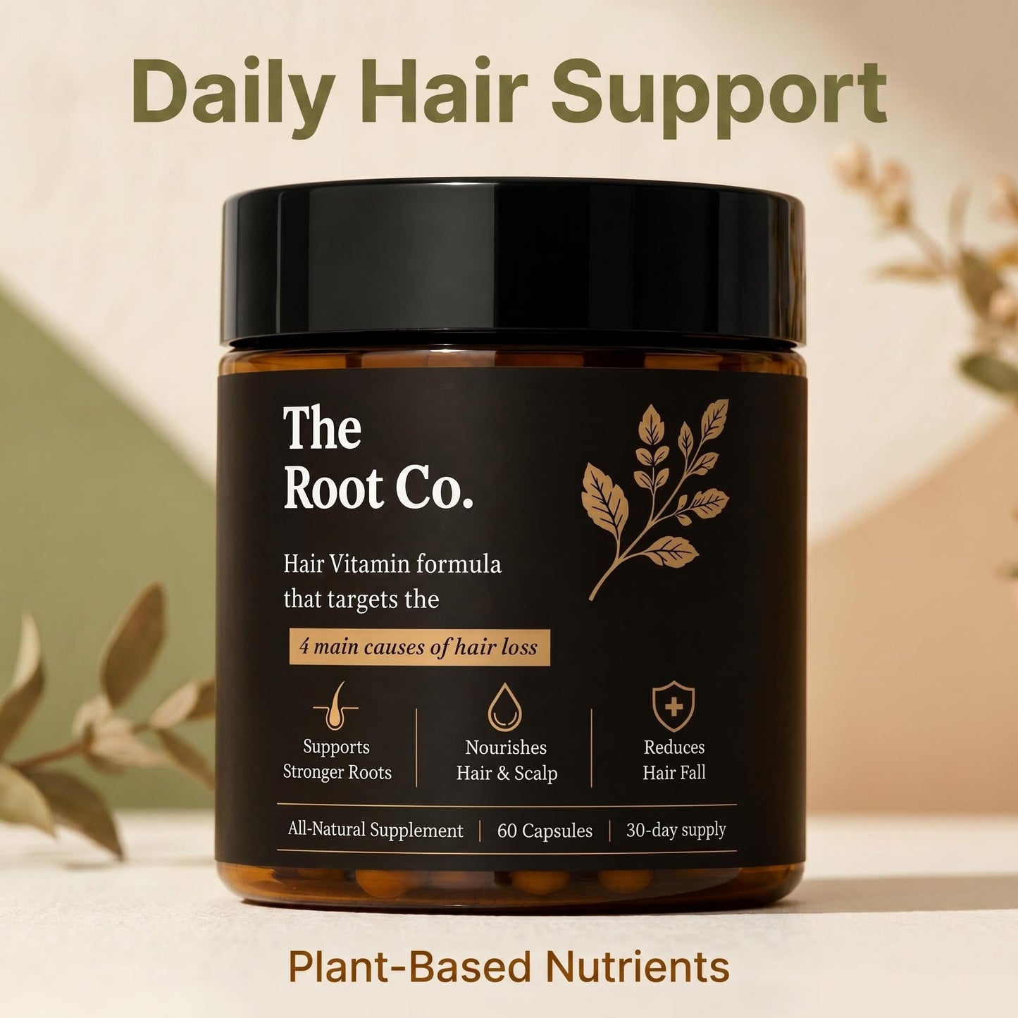 Breakthrough Hair Vitamins, Hair Vitamins for Women, Zinc, Magnesium B3, and B5,Hair Growth Supplements, Increasing Nutrient and Oxygen Delivery to Starving Follicles - 60 Capsules
