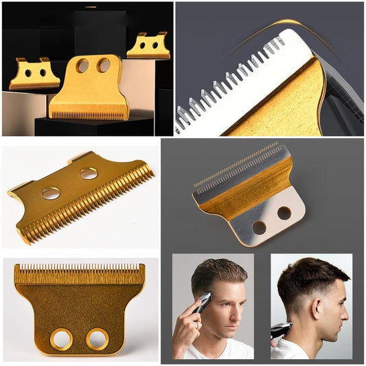 TorSor 2 Pack Vintage T9 Hair Clipper Blades Replacement for 28mm Height T-Blade 40mm Wide Electric Trimmer Haircut T-9 Head Razor Shaver Cutter Outliner Edger Detailer Repair Parts