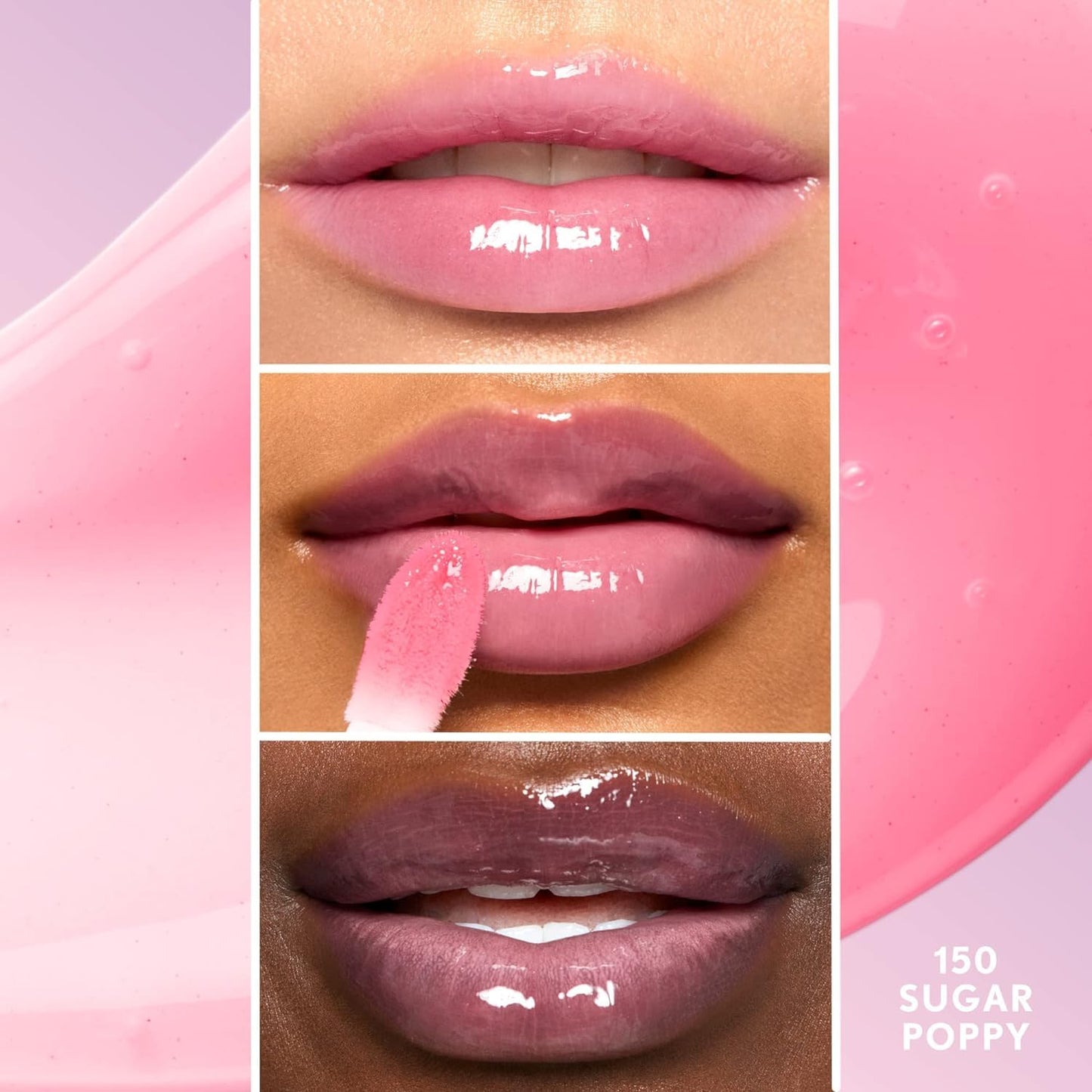 COVERGIRL Clean Fresh Lip Gloss - Sheer Vegan Formula in 150 Sugar Poppy | 0.33 fl oz Natural Scent