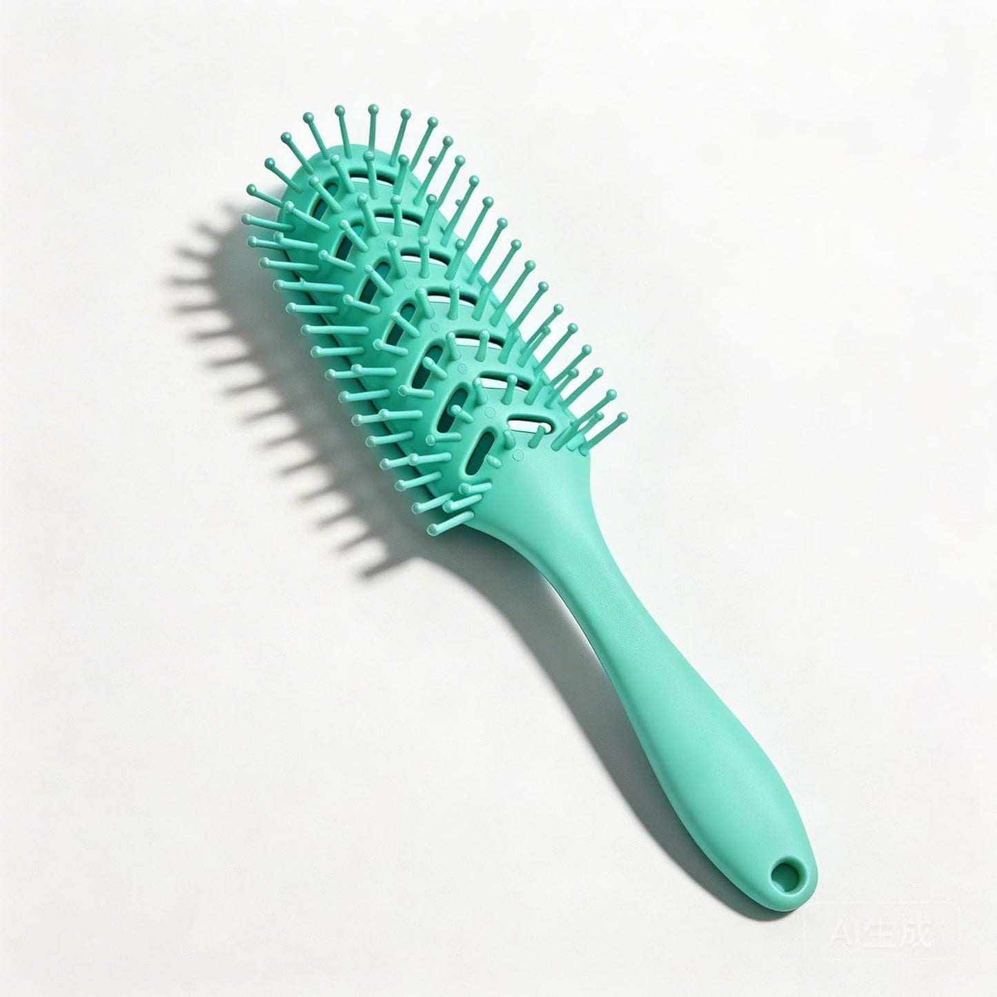 Curly Hair Detangler Brush - Degradable Vented Hairbrush for Thick Hair | Pain-Free Detangling Wet or Dry