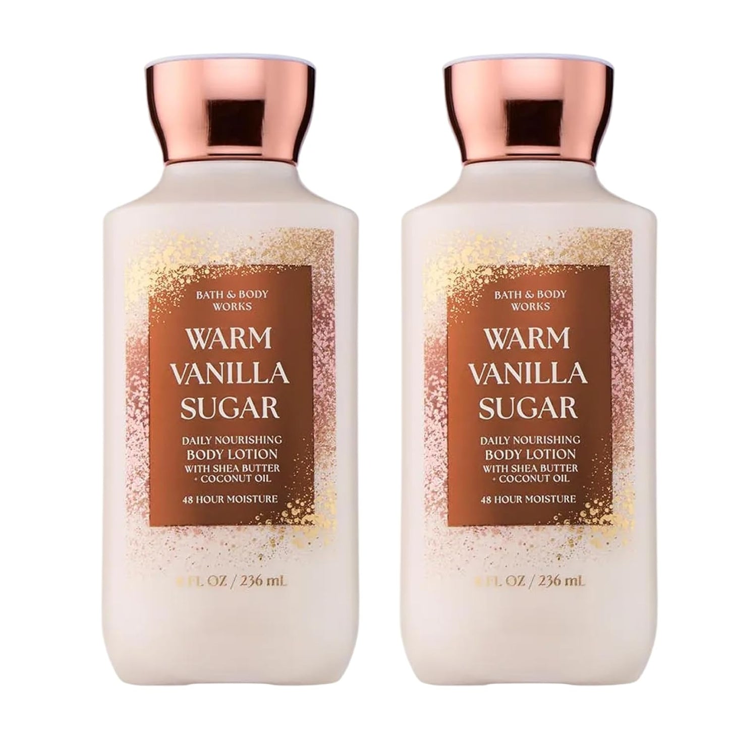 Warm Vanilla Sugar Body Lotion - Lightweight Daily Moisturizer with Shea Butter & Coconut Oil | 8 fl oz - 2 Pack