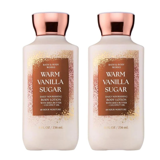 Warm Vanilla Sugar Body Lotion - Lightweight Daily Moisturizer with Shea Butter & Coconut Oil | 8 fl oz - 2 Pack