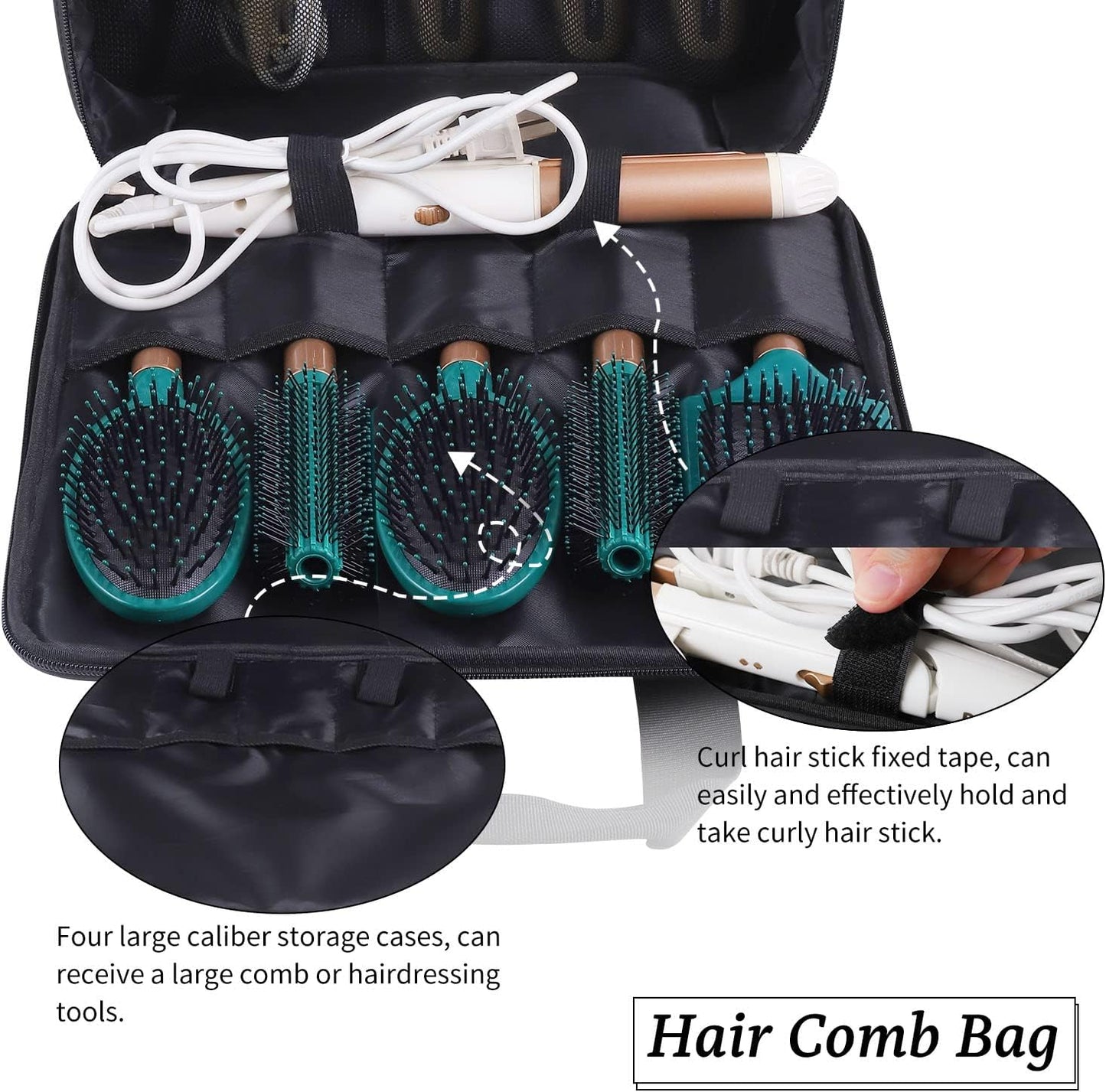Barber Hairdryer Carrying Case - Travel Bag for Blow Dryer & Salon Tools | Durable & Spacious