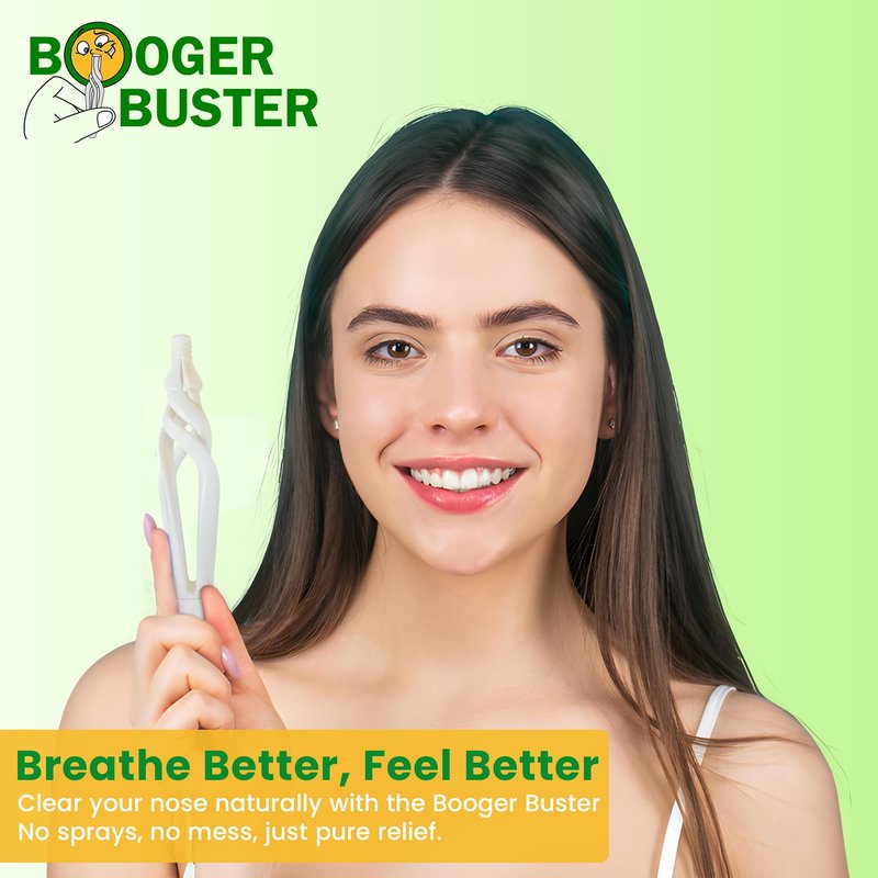 BOOGER BUSTER, Nose Cleaner, Massaging for The Nose, Essential Cleaner, Unique Sensation, Must-Have, White
