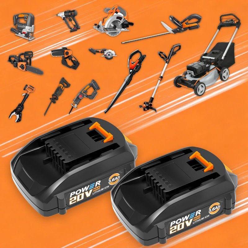 Koedsion 3600 mAh WA3525 20V Battery Replacement for Worx Battery 20V Power Share Max 20V Lithium-ion Battery Compatible with Worx 20V Battery WA3575 WA3520 WA3669 WG151s WG891 Leaf Blower Tools