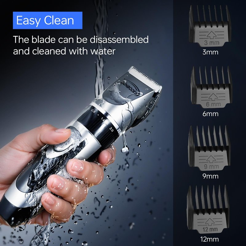 Men's Hair Clippers & Beard Trimmer Grooming Kit,All-in-one Professional Haircut Set,Cordless Rechargeable Hair Clipper with LED Display for Barbers Hair Trimming,Home Grooming Gifts for Men