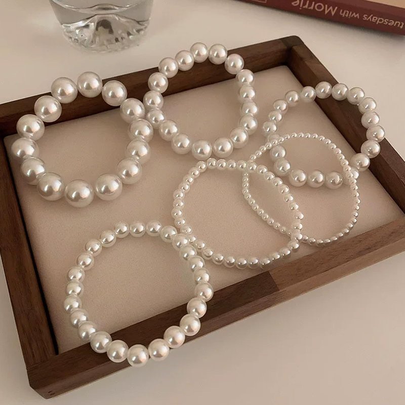 1200Pcs Pearl Beads for Jewelry Making, 5 Size Round Pearl Mix for Bracelets, Necklaces & Earrings - DIY Craft Filler Beads with Hole