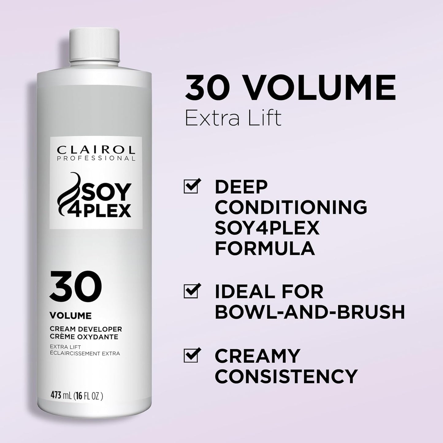 Clairol Professional Hair Developer - 30 Volume Crème Formula, 16 oz | Ideal for Color Treatment