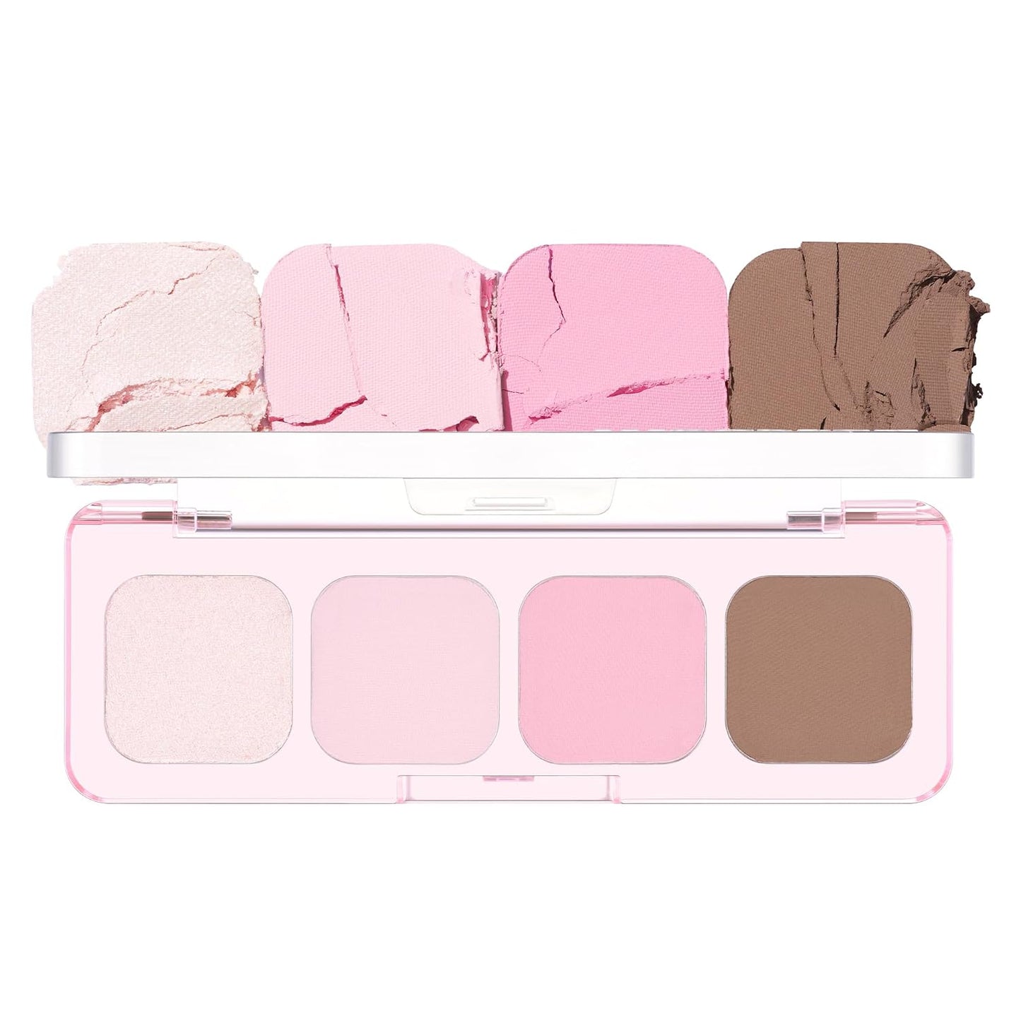 Mood It Palette - 4-Shade Korean Eyeshadow Palette for Daily Wear | Soft Blending, Buildable Coverage, Matte & Shimmer Finish, 0.11 oz (01 Fresh It)