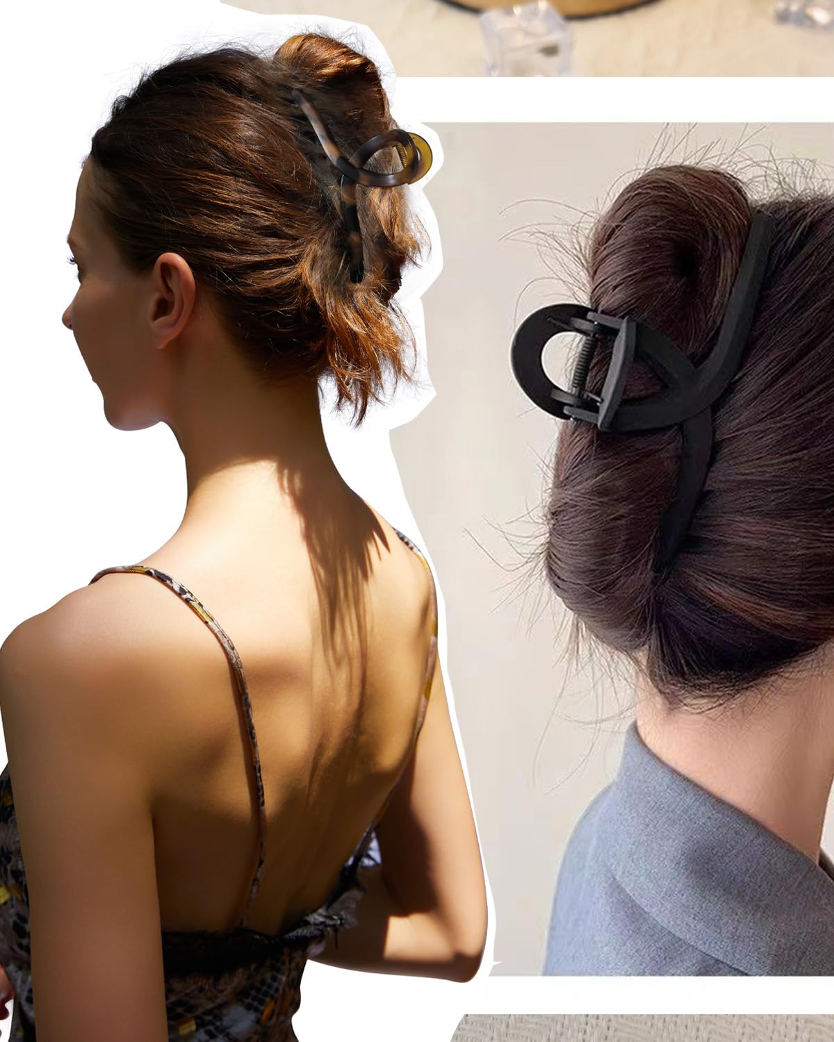 Extra Large Claw Clips - 5 Inch Jumbo No Slip Hair Clips for Thick Long Curly Hair | 2 Pack