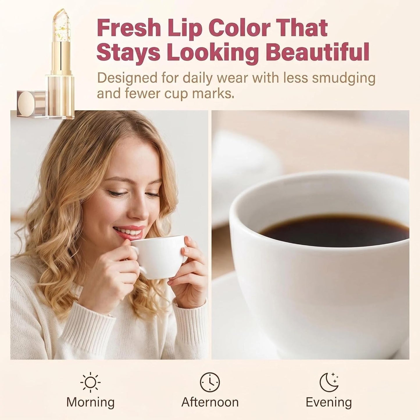 Color Changing Lipstick | pH Reactive Long-Lasting Tinted Balm - Perfect Gift for Women (Pink - 1 Count)