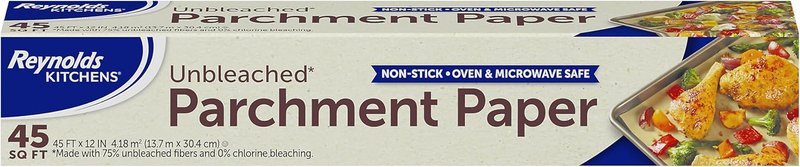 Unbleached Parchment Paper Roll - Non-Stick Baking Paper, Oven Safe to 425°F | 45 Feet x 12 Inches