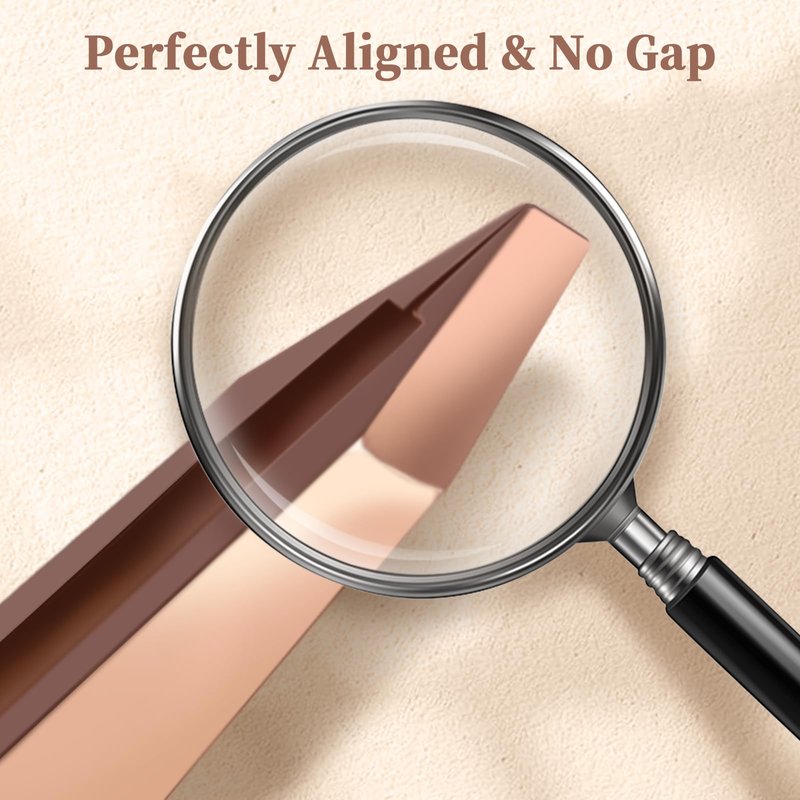 Velodios Precision Stainless Steel Tweezer for Eyebrows, Facial Hair and Fine Hairs Removal, Slant Tip Eyebrows Tweezers with Leather Case (Rose Gold)