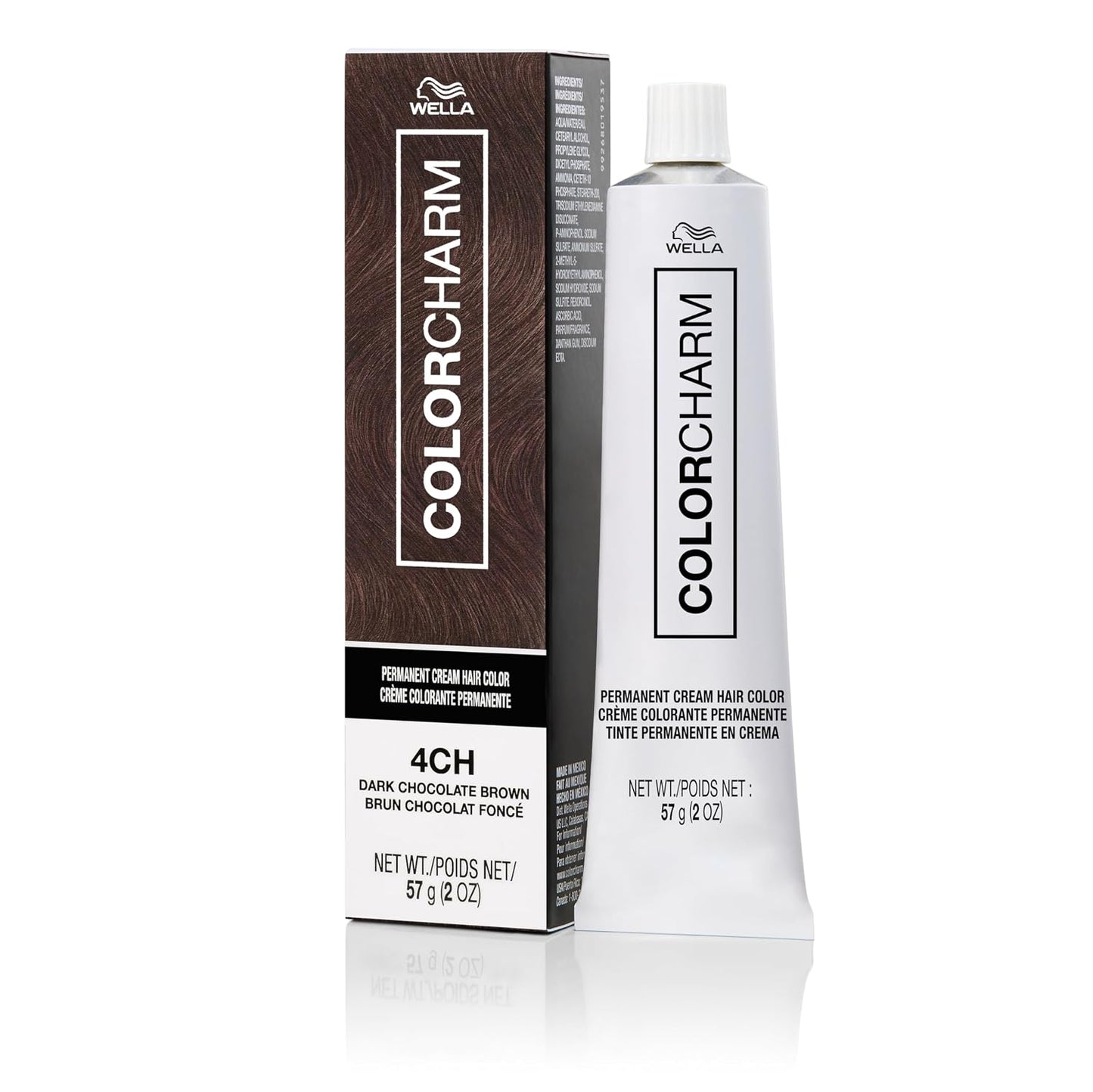 COLORCHARM Permanent Cream Hair Dye - Darkest Brown & Black Shades | Intense Gray Coverage, Vegan Formula | 2 oz.