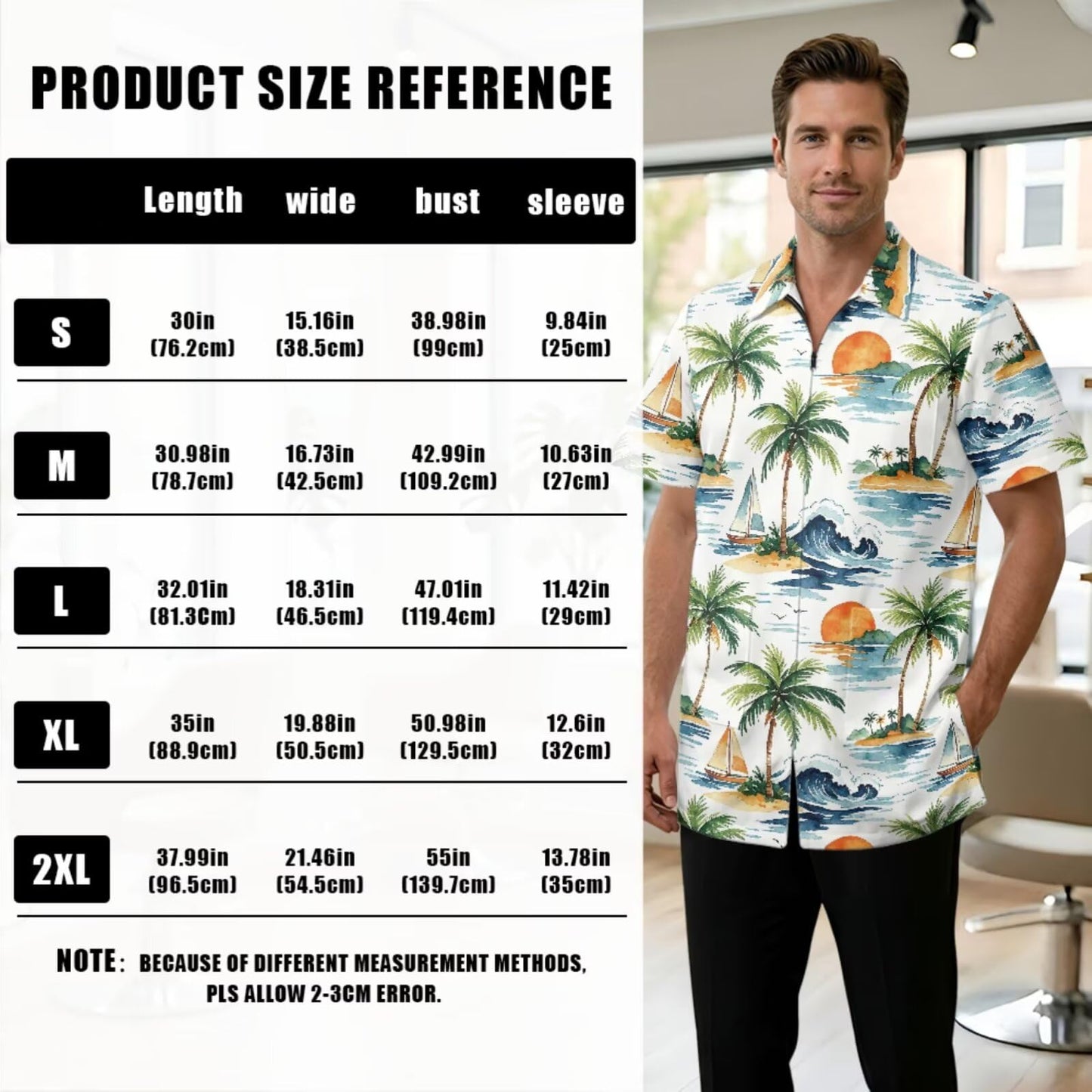 Srengjodk Casual Waterproof Barber Workwear Short Sleeves Anti-Static Hairstylist Capes 3 Pockets Hairdresser Clothes for Stylist,Baber with Zipper Hairdresser Essentials S