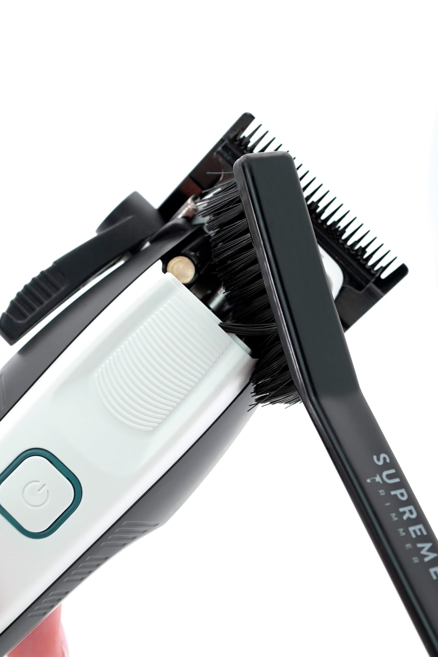 Supreme Trimmer Recharge Clipper - Professional Hair Clipper with 2 Removable Batteries, Brushless Motor, Smart Charge Stand, USB-C Charge & DLC Blades Barbers | STC779