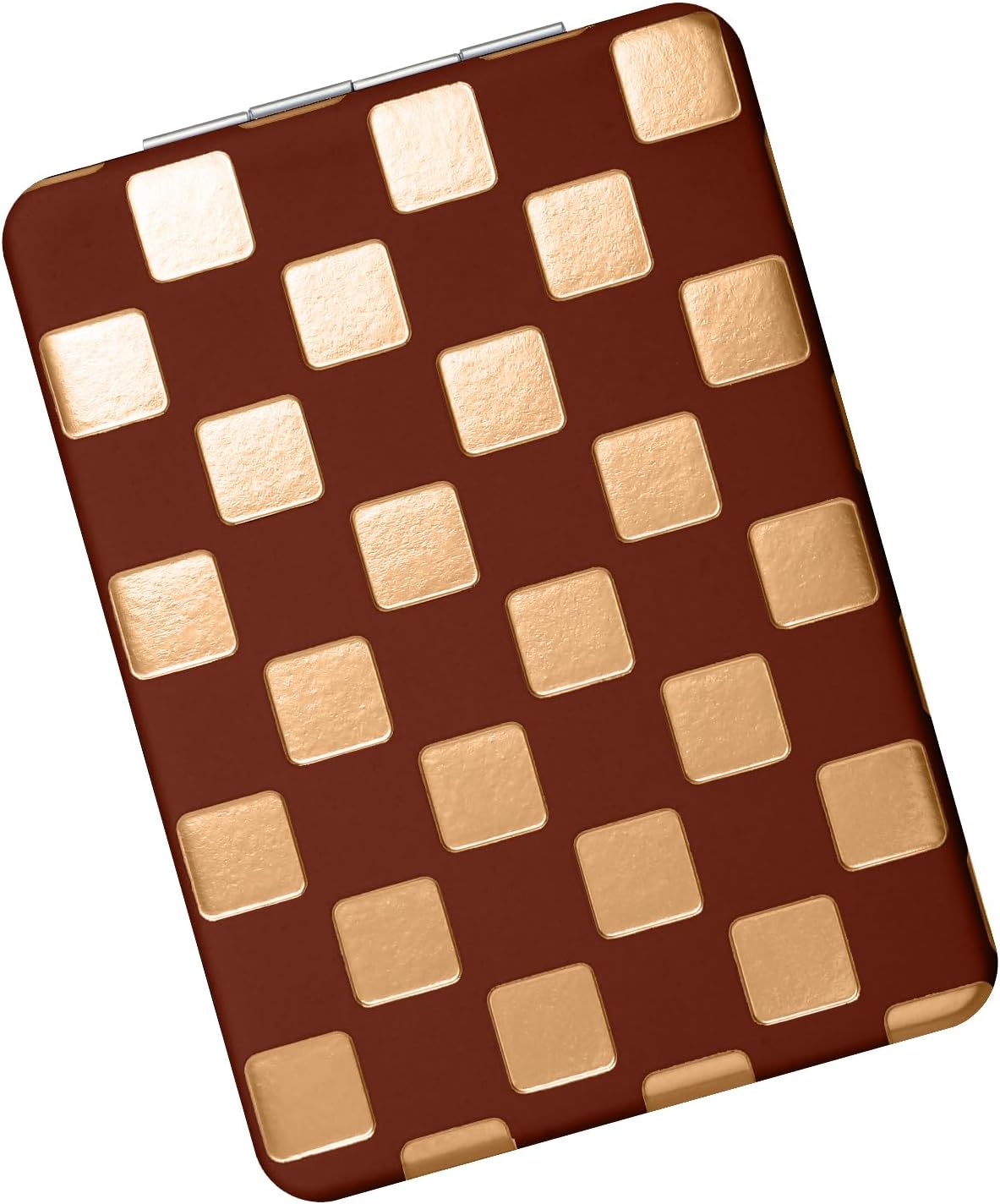 Unique Neon Checkered Compact Travel Mirror - Stylish Pocket Mirror for Women