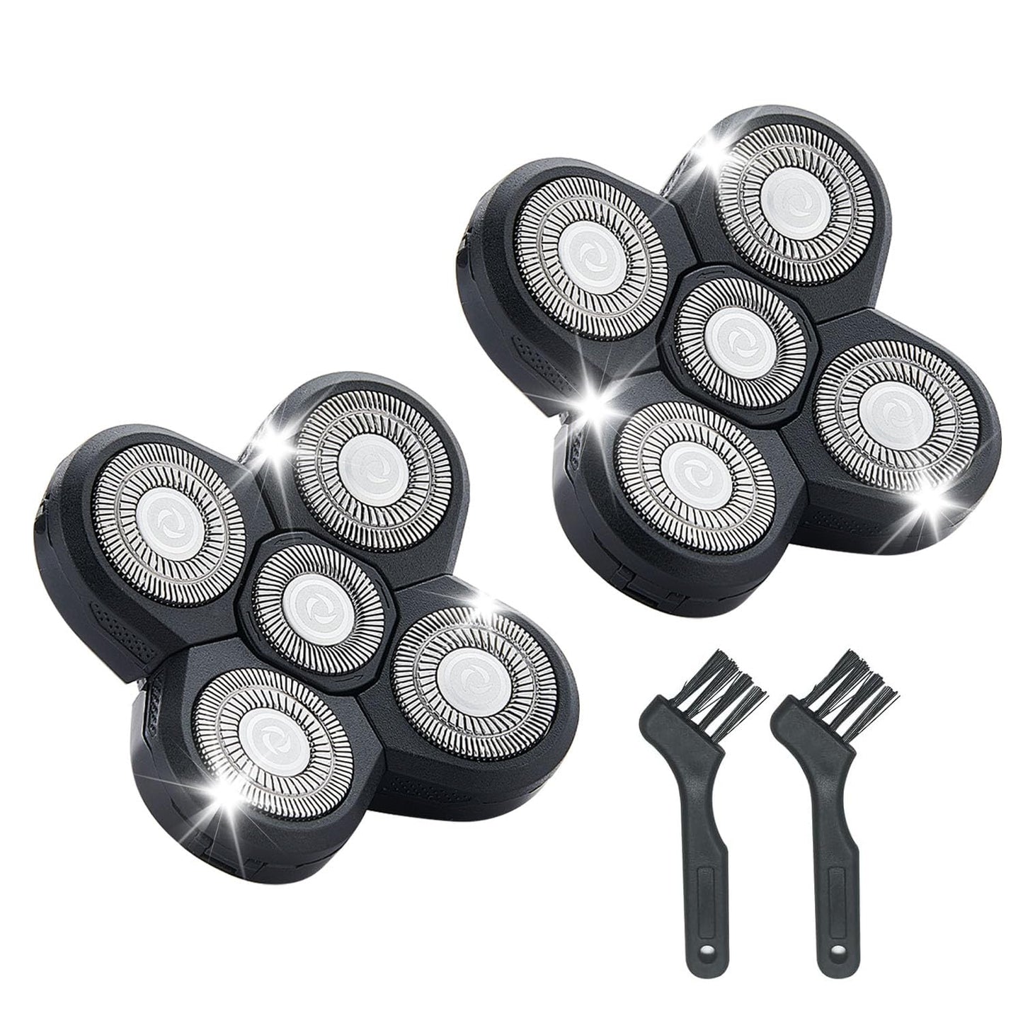 Shaver Replacement Blades Compatible with Freedom Head Shaver Kit, 5 Head Replacment Shaver Heads for Bald Men Head and Face Electric Razor Shaver Head (Heads/2PCS)