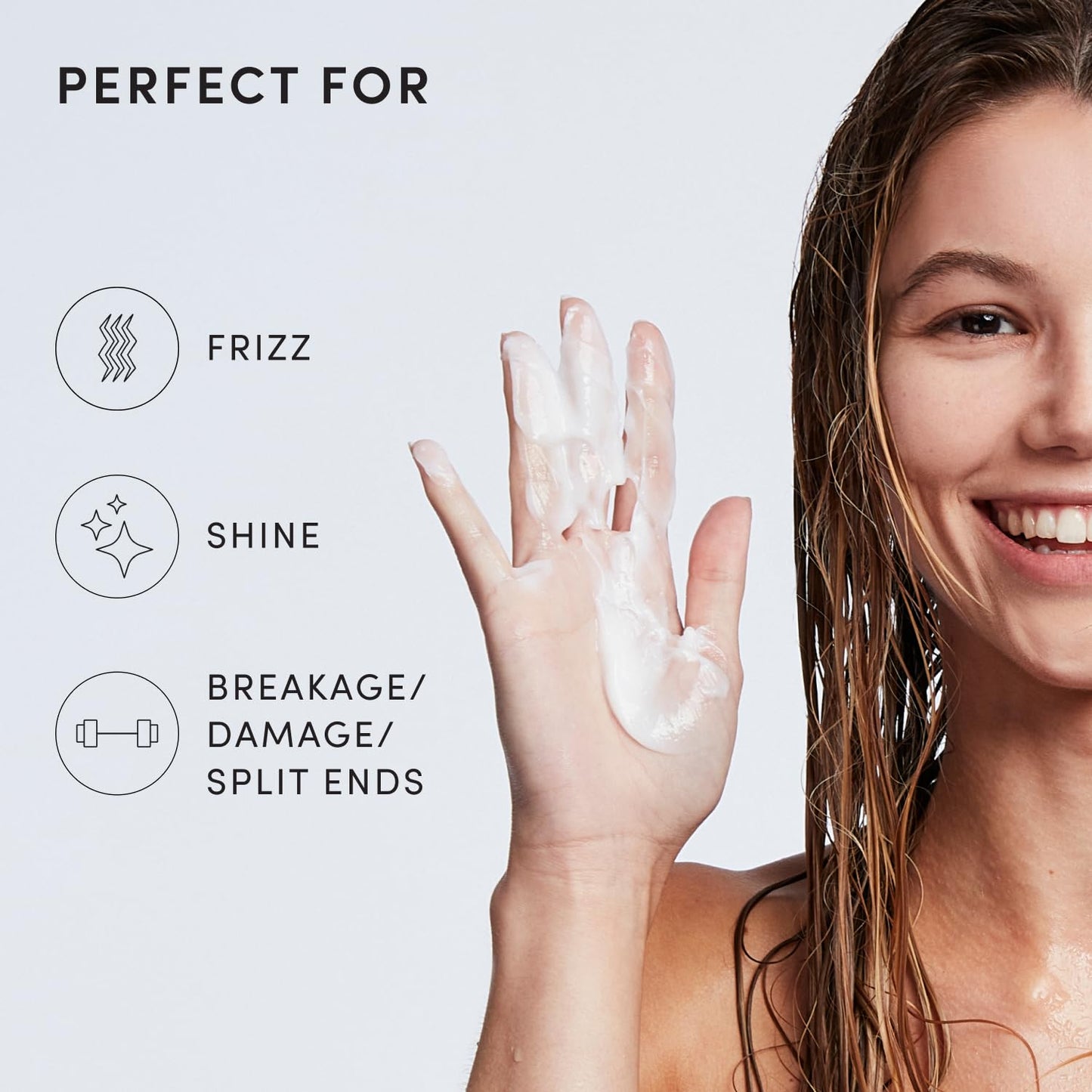 OUAI Medium Conditioner - Hydrating Coconut Oil Hair Care | Strengthens & Repairs, 10 Oz