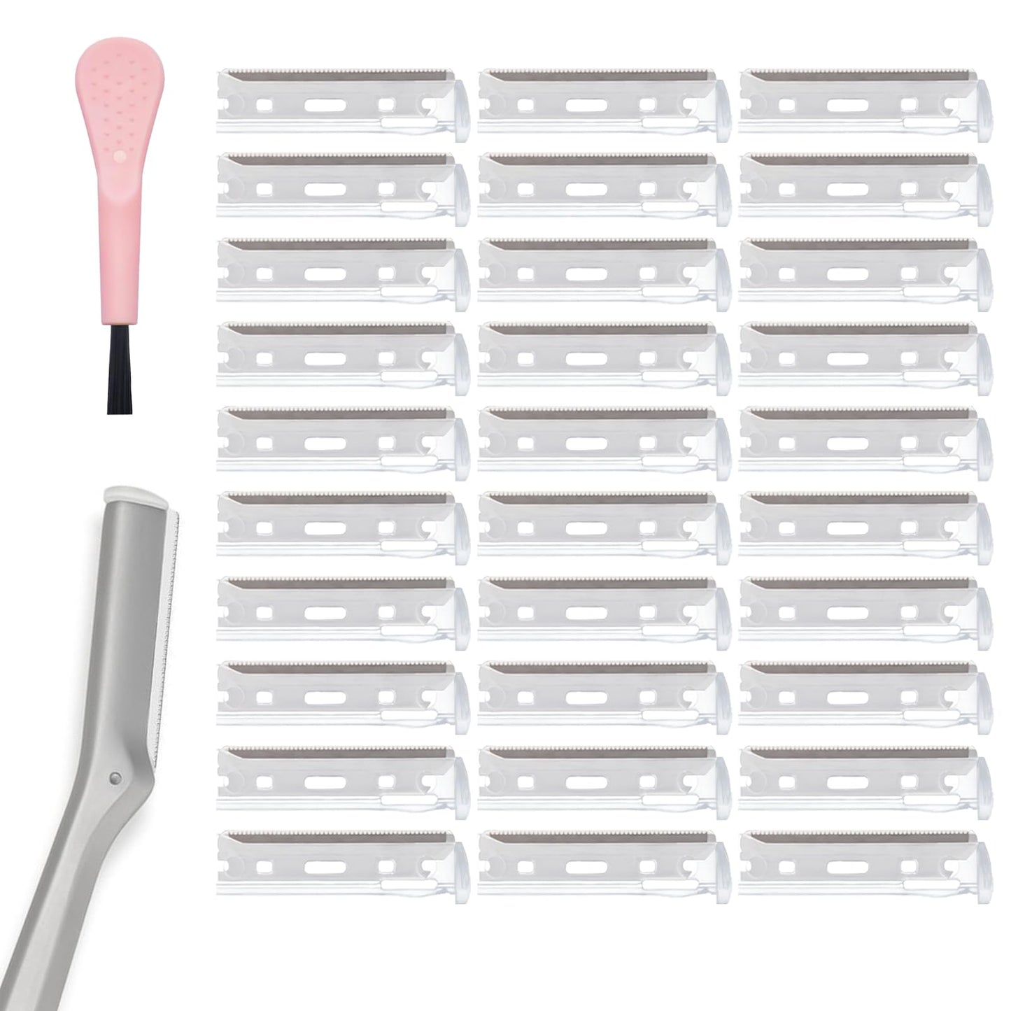 Compatible with Tweezerman facial razor refills, (Pack of 30).