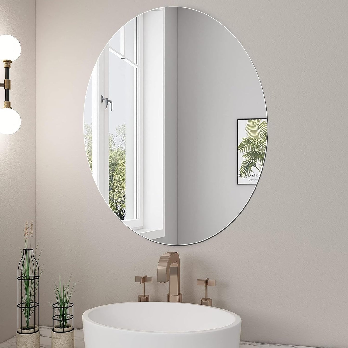 Medium Fogless Shaving Mirror - 2 Pack Shatterproof Wall & Handheld Design | 6x8 Inch for Travel & Camping