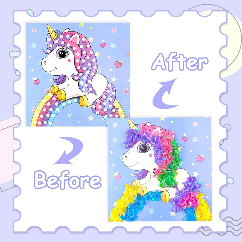 Magical Dream Decor - Mess-Free Kids' Art Fabric Craft Kit | DIY Birthday & Christmas Gift for Ages 4-10