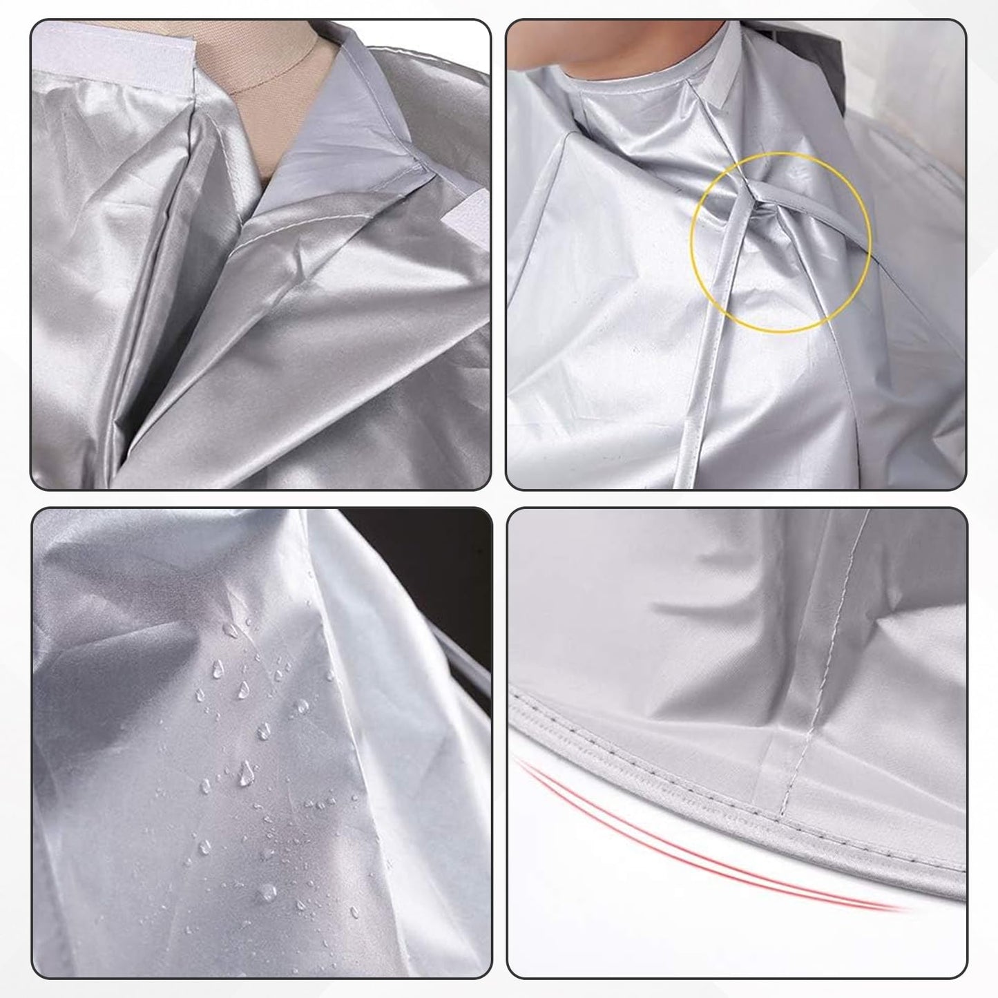 2PCS Hair Catcher for Haircuts, Foldable Hair Cutting Cape Umbrella, Waterproof Haircut Cape for Adults, Hair Trimming Catcher for Salon or Home Hair Cutting (Light Grey)