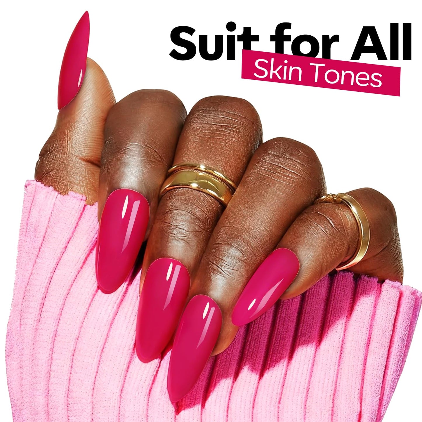 Dark Pink Gel Nail Polish - Rosy Mulberry Soak Off for DIY Nail Art | 15ML