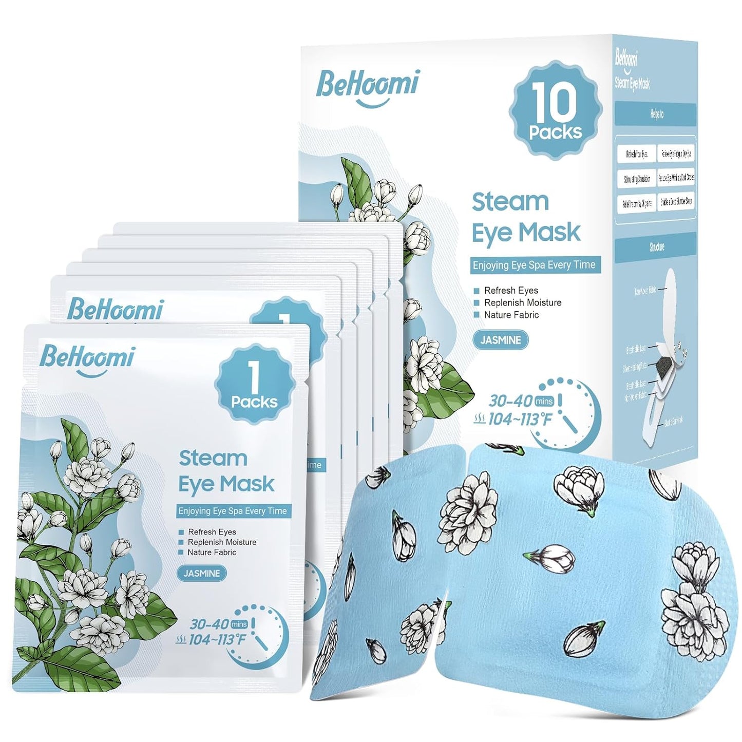 Steam Eye Mask - 10-Pack Self-Heating Disposable Spa Warm Compress | Relaxation Gifts for Women - Lavender Scent
