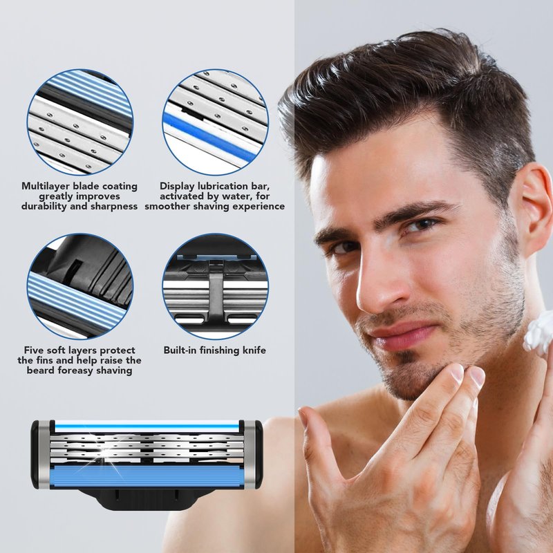Mach 3 Razor Refills for Men, 16 Count Razor Blade Refills Compatible with Mach 3 razor blades refills