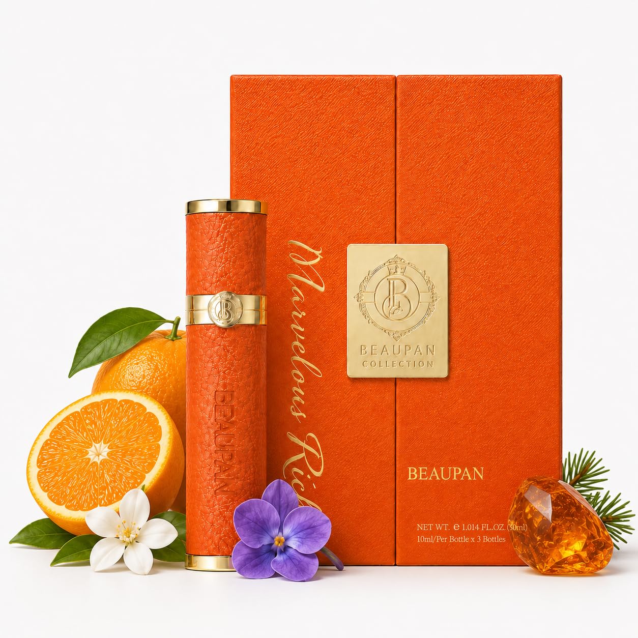 Black Gold Perfume Gift Set for Women - Mini Travel Kit | Long-Lasting Spicy Woody Fragrance with Bergamot, Black Vanilla & Sandalwood