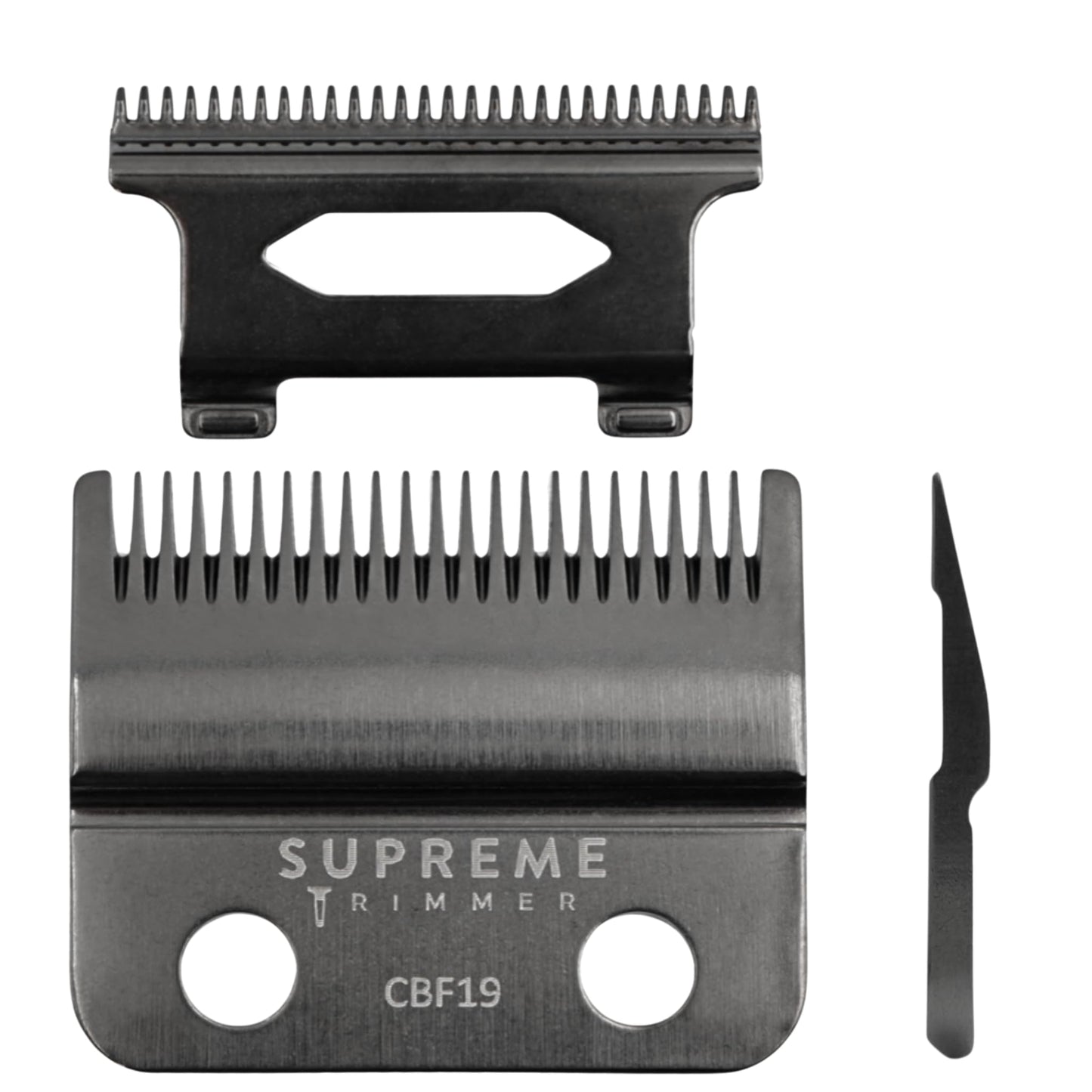 Supreme Trimmer DLC Coated Stainless Steel Replacement Blade CBF19 | Fade Blade for Recharge Clipper & Most Hair Clippers