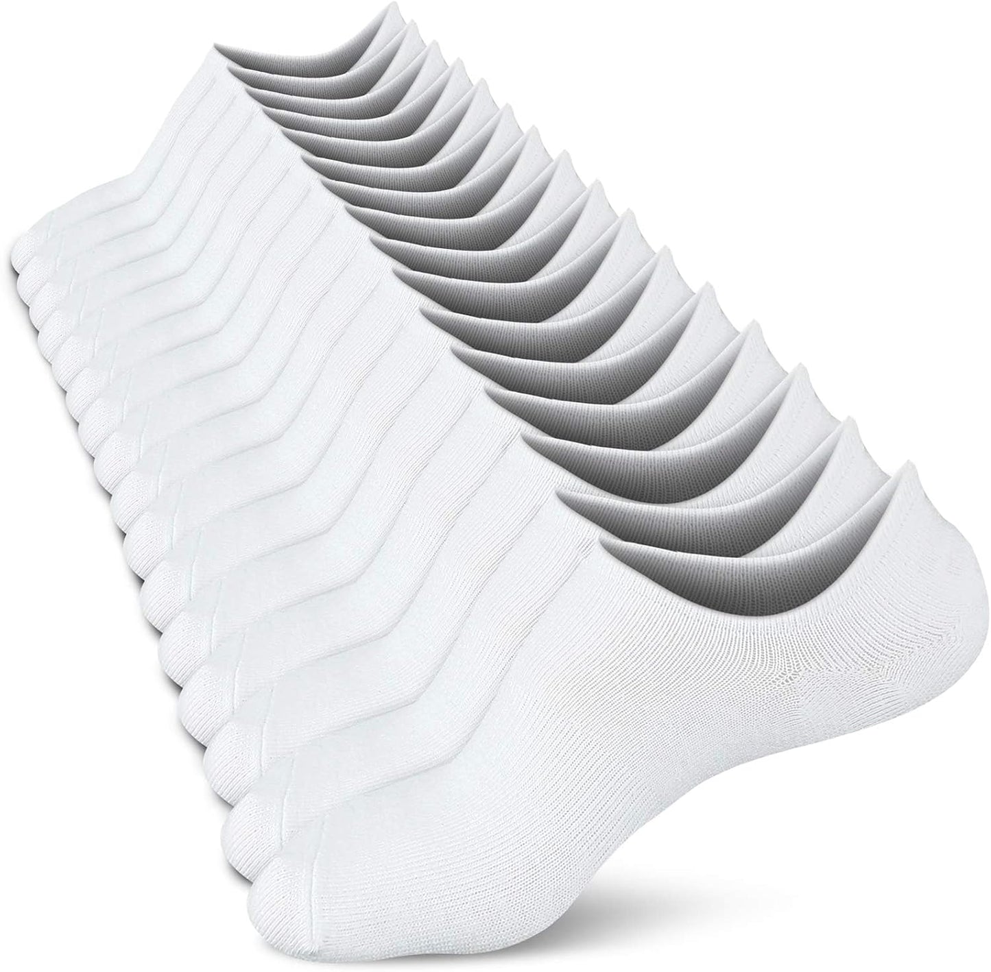 No Show Socks for Women - Non-Slip Flat Boat Line | 4-8 Pairs, Comfortable & Breathable