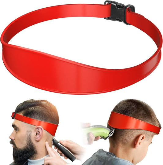 AOMGD Neckline Shaving Template - Adjustable Hair Trimming Guide for DIY Haircuts | Portable Red Tool