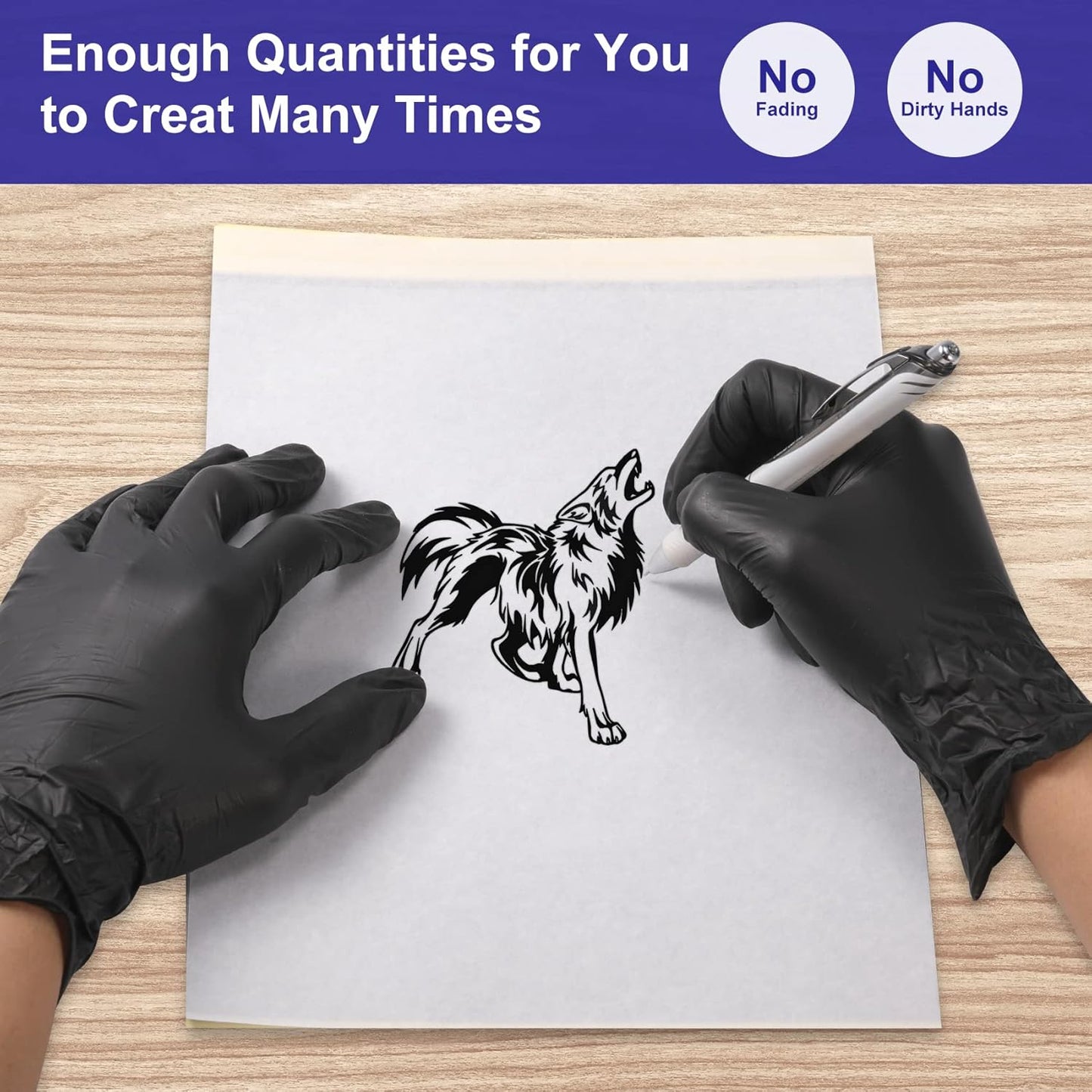 Tattoo Transfer Paper - A4 Stencil Paper for Tattooing | 100 Sheets, Smudge-Proof & High Accuracy