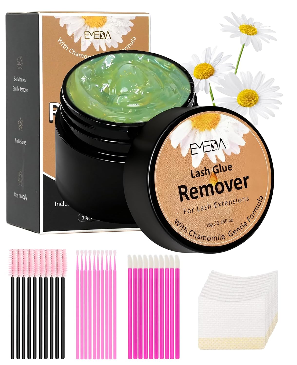 Eyelash Extension Remover - Chamomile Gentle Formula 10g | Professional Individual Lash Removal Kit