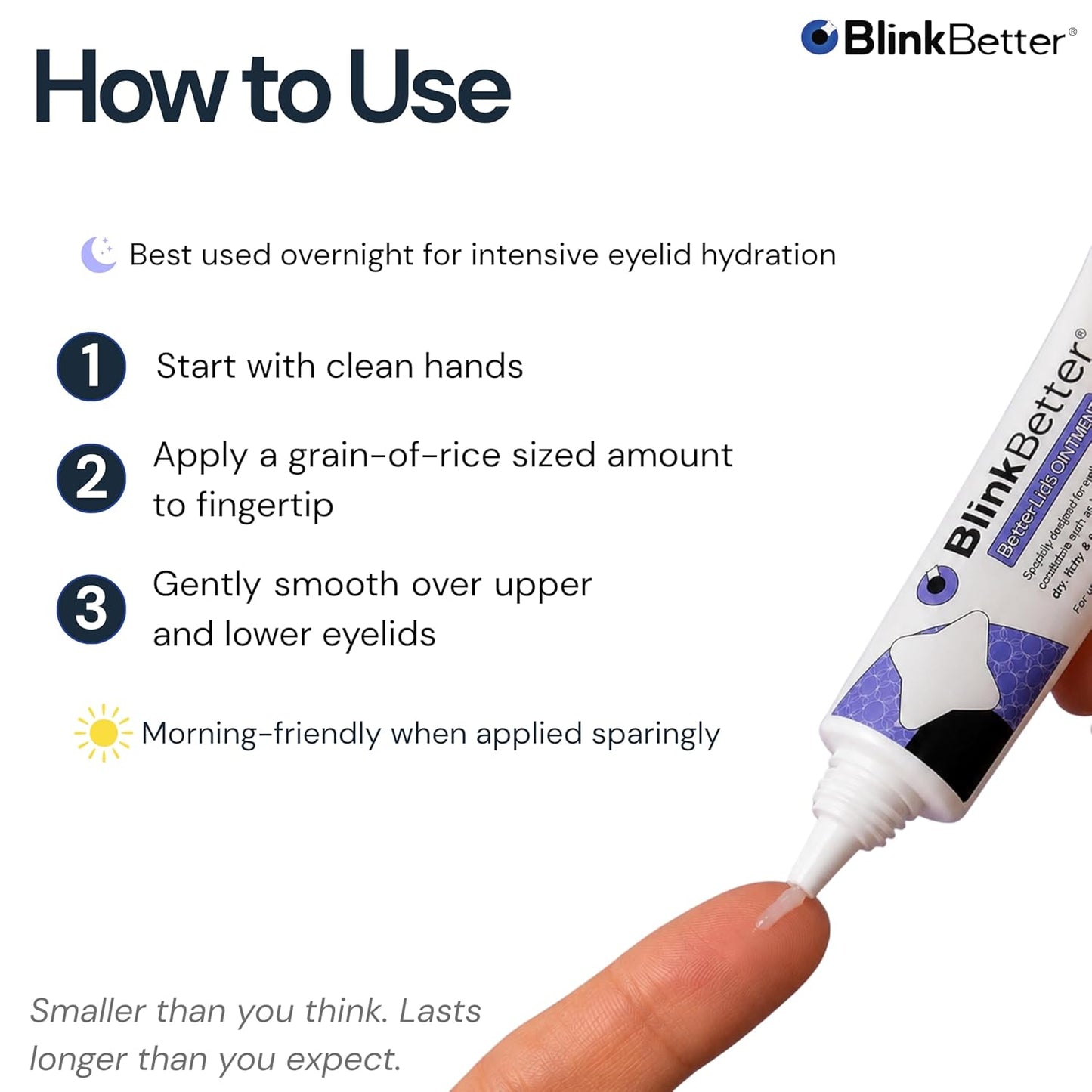 BlinkBetter Eyelid Ointment - Deep-Moisturizing Oat Complex with Shea Butter & Panthenol for Dry, Itchy Eyelids | 0.34 oz