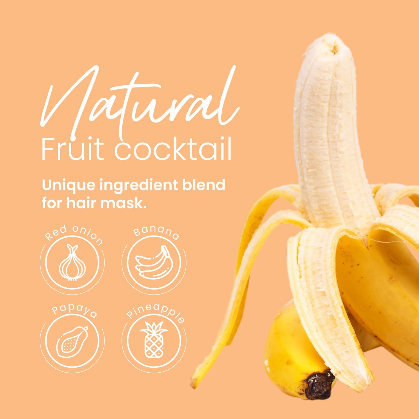 ANYELUZ Hair Mask with Banana and Fruit Extracts – For Dry and Damaged Hair, Restores Shine and Strength