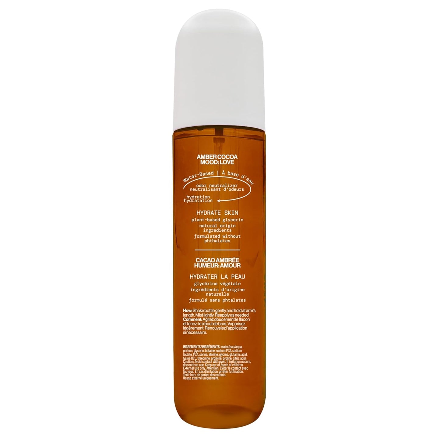 Pacifica Amber Cocoa Gourmand Body Mist | Hydrating Vanilla Coffee Cocoa Spray, 5 oz