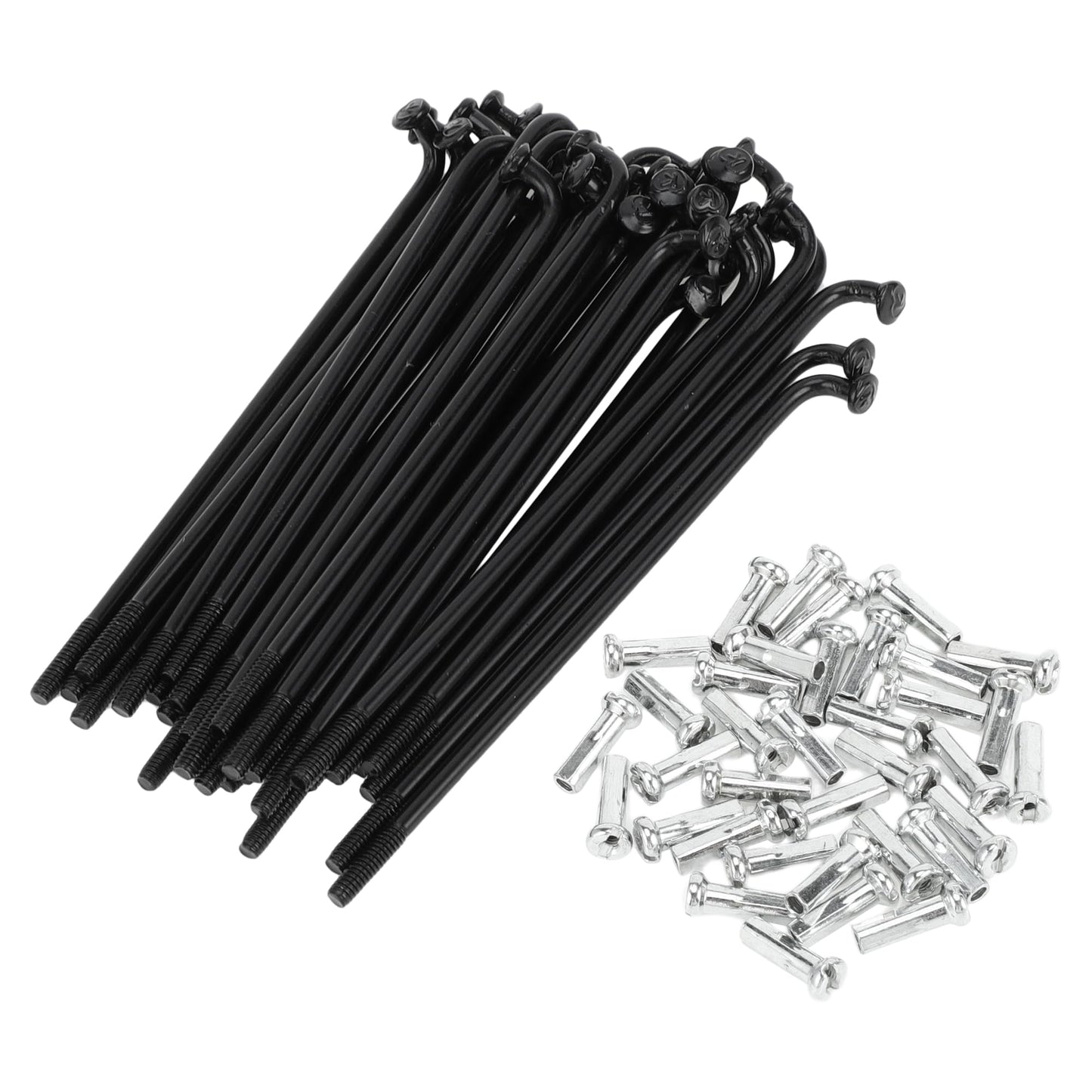 Motoforti Universal Bicycle Spokes Bike Wheel Spokes 14G Carbon Steel Black 1 Set