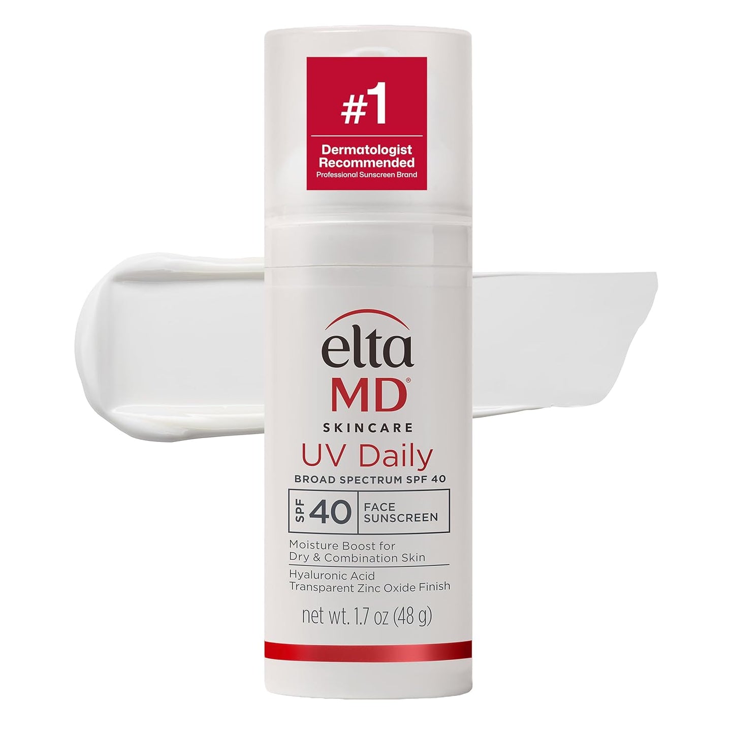 EltaMD UV Daily SPF 40 Face Sunscreen - Zinc Oxide Moisturizer for Dry Skin | Lightweight & Hydrating